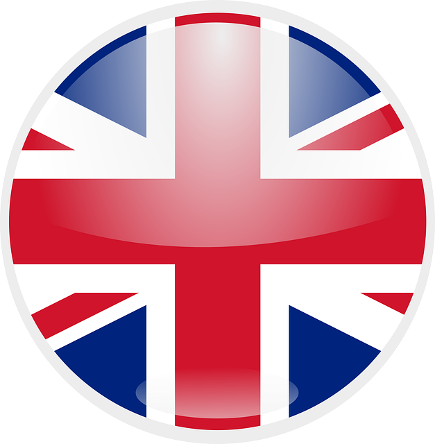 UK Flag Button Britain U.K.