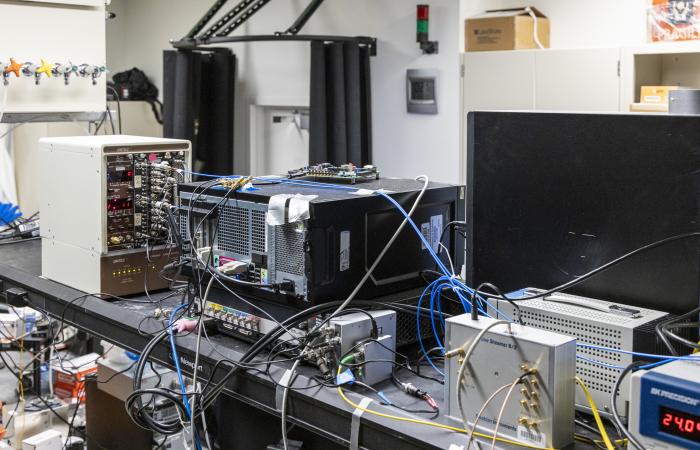 The third and final node used in the experiment is located in the Charlie laboratory. Credit: Carlos Jones/ORNL, U.S. Dept. of Energy