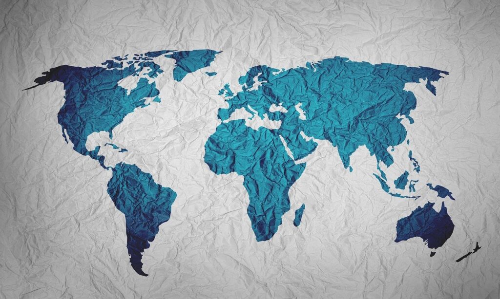 Blue Earth Globe Map