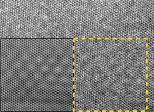 Electron microscopy image showing a skyrmion lattice